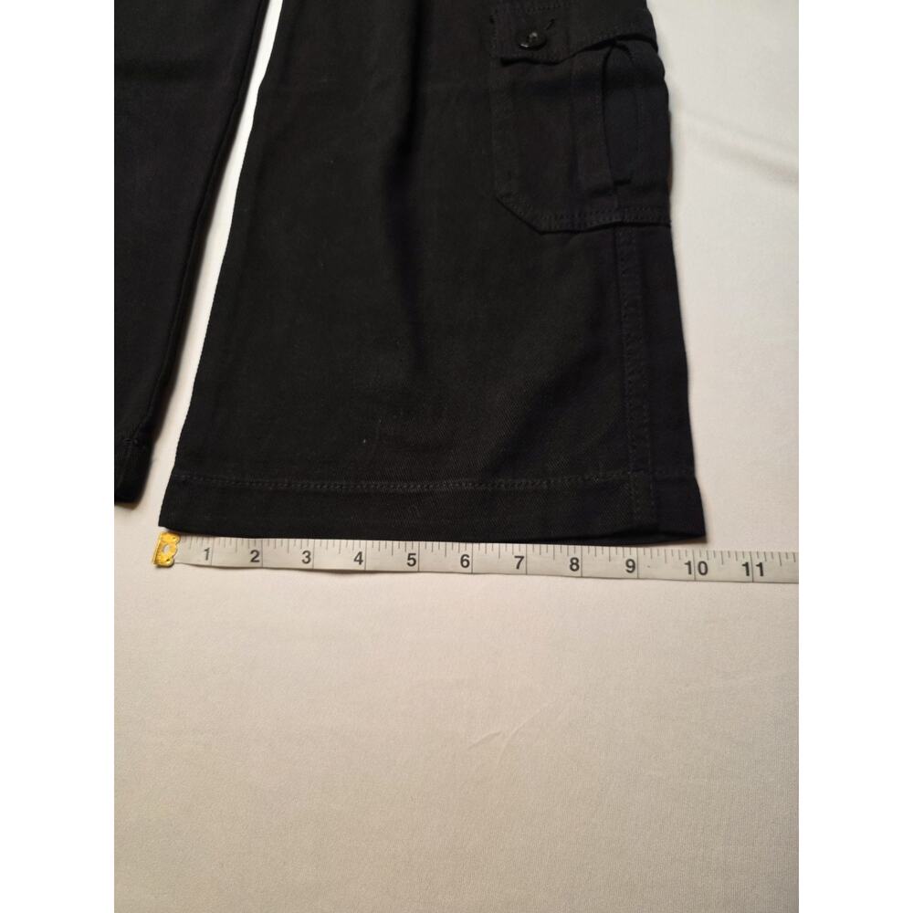 Cargo Pants Black Multi Pocket Utility Button Detail Size S NWOT - Picture 4 of 5